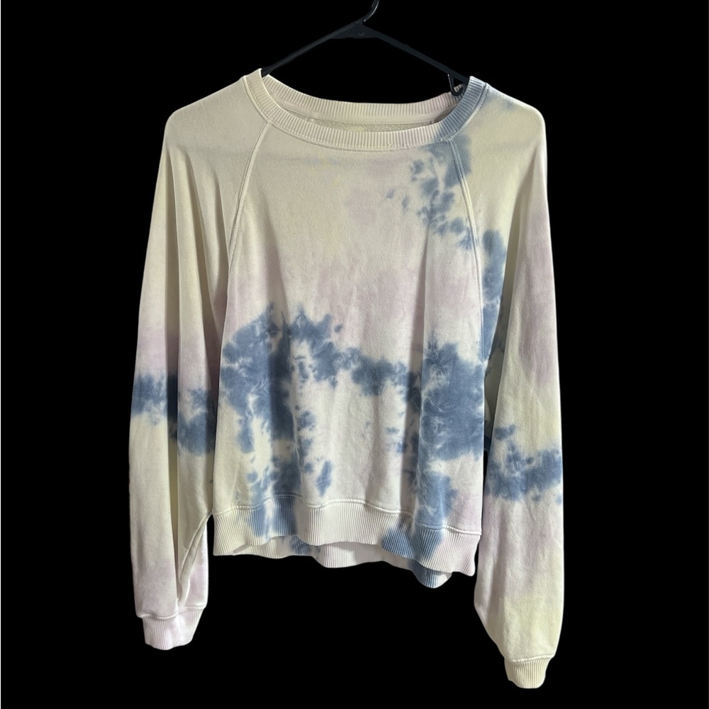 American Eagle Outfitters Tie-Dye Sweatshirt - Blue and Cream